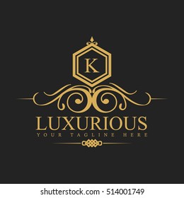 Luxury Logo template in vector for Restaurant, Royalty, Boutique, Cafe, Hotel, Heraldic, Jewelry, Fashion and other vector illustration