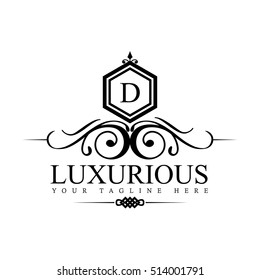 Luxury Logo template in vector for Restaurant, Royalty, Boutique, Cafe, Hotel, Heraldic, Jewelry, Fashion and other vector illustration