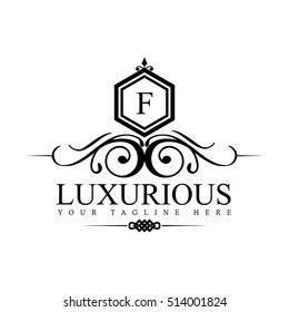 Luxury Logo template in vector for Restaurant, Royalty, Boutique, Cafe, Hotel, Heraldic, Jewelry, Fashion and other vector illustration