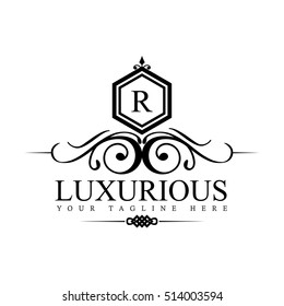 Luxury Logo template in vector for Restaurant, Royalty, Boutique, Cafe, Hotel, Heraldic, Jewelry, Fashion and other vector illustration