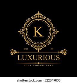 Luxury Logo template in vector for Restaurant, Royalty, Boutique, Cafe, Hotel, Heraldic, Jewelry, Fashion and other vector illustration