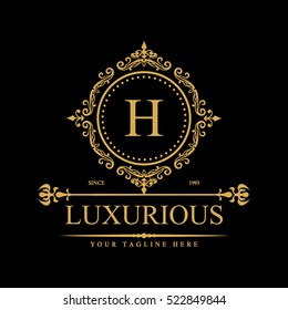 Luxury Logo template in vector for Restaurant, Royalty, Boutique, Cafe, Hotel, Heraldic, Jewelry, Fashion and other vector illustration