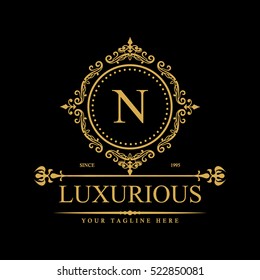 Luxury Logo template in vector for Restaurant, Royalty, Boutique, Cafe, Hotel, Heraldic, Jewelry, Fashion and other vector illustration