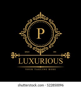 Luxury Logo template in vector for Restaurant, Royalty, Boutique, Cafe, Hotel, Heraldic, Jewelry, Fashion and other vector illustration