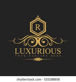 Luxury Logo template in vector for Restaurant, Royalty, Boutique, Cafe, Hotel, Heraldic, Jewelry, Fashion and other vector illustration