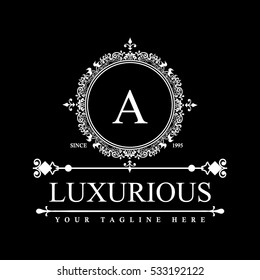 Luxury Logo template in vector for Restaurant, Royalty, Boutique, Cafe, Hotel, Heraldic, Jewelry, Fashion and other vector illustration