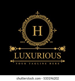 Luxury Logo template in vector for Restaurant, Royalty, Boutique, Cafe, Hotel, Heraldic, Jewelry, Fashion and other vector illustration