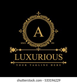 Luxury Logo template in vector for Restaurant, Royalty, Boutique, Cafe, Hotel, Heraldic, Jewelry, Fashion and other vector illustration