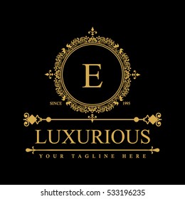 Luxury Logo template in vector for Restaurant, Royalty, Boutique, Cafe, Hotel, Heraldic, Jewelry, Fashion and other vector illustration