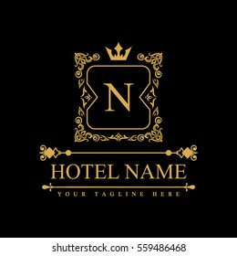 Luxury Logo template in vector for Restaurant, Royalty, Boutique, Cafe, Hotel, Heraldic, Jewelry, Fashion and other vector illustration