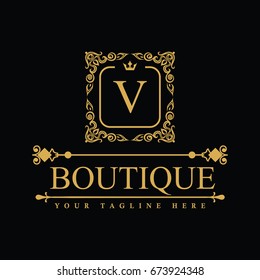 Luxury Logo template in vector for Restaurant, Royalty, Boutique, Cafe, Hotel, Heraldic, Jewelry, Fashion and other vector illustration