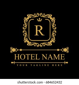 Luxury Logo template in vector for Restaurant, Royalty, Boutique, Cafe, Hotel, Heraldic, Jewelry, Fashion and other vector illustration with visiting card design.