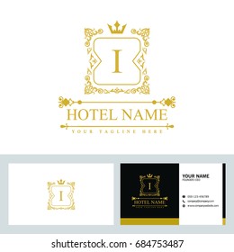 Luxury Logo template in vector for Restaurant, Royalty, Boutique, Cafe, Hotel, Heraldic, Jewelry, Fashion and other vector illustration with visiting card design.