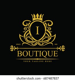 Luxury Logo template in vector for Restaurant, Royalty, Boutique, Cafe, Hotel, Heraldic, Jewelry, Fashion and other vector illustration