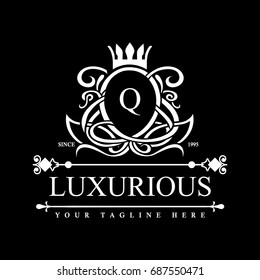 Luxury Logo template in vector for Restaurant, Royalty, Boutique, Cafe, Hotel, Heraldic, Jewelry, Fashion and other vector illustration