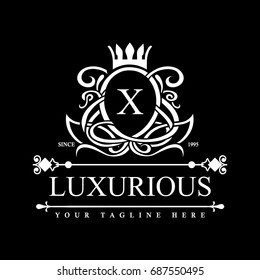 Luxury Logo template in vector for Restaurant, Royalty, Boutique, Cafe, Hotel, Heraldic, Jewelry, Fashion and other vector illustration