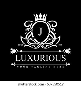Luxury Logo template in vector for Restaurant, Royalty, Boutique, Cafe, Hotel, Heraldic, Jewelry, Fashion and other vector illustration