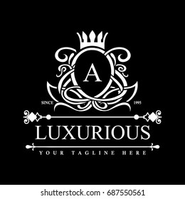 Luxury Logo template in vector for Restaurant, Royalty, Boutique, Cafe, Hotel, Heraldic, Jewelry, Fashion and other vector illustration