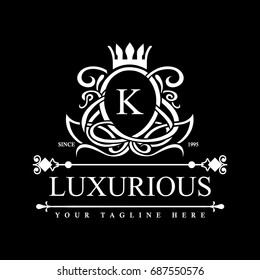 Luxury Logo template in vector for Restaurant, Royalty, Boutique, Cafe, Hotel, Heraldic, Jewelry, Fashion and other vector illustration