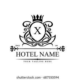 Luxury Logo template in vector for Restaurant, Royalty, Boutique, Cafe, Hotel, Heraldic, Jewelry, Fashion and other vector illustration