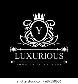 Luxury Logo template in vector for Restaurant, Royalty, Boutique, Cafe, Hotel, Heraldic, Jewelry, Fashion and other vector illustration