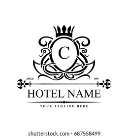 Luxury Logo template in vector for Restaurant, Royalty, Boutique, Cafe, Hotel, Heraldic, Jewelry, Fashion and other vector illustration

