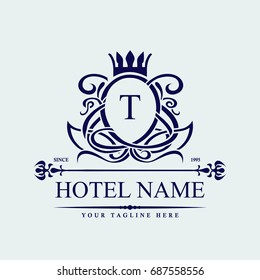 Luxury Logo template in vector for Restaurant, Royalty, Boutique, Cafe, Hotel, Heraldic, Jewelry, Fashion and other vector illustration

