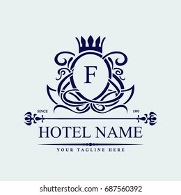 Luxury Logo template in vector for Restaurant, Royalty, Boutique, Cafe, Hotel, Heraldic, Jewelry, Fashion and other vector illustration