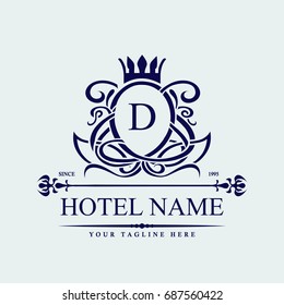 Luxury Logo template in vector for Restaurant, Royalty, Boutique, Cafe, Hotel, Heraldic, Jewelry, Fashion and other vector illustration