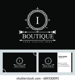 Luxury Logo template in vector for Restaurant, Royalty, Boutique, Cafe, Hotel, Heraldic, Jewelry, Fashion and other vector illustration with visiting card design.