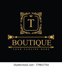 Luxury Logo template in vector for Restaurant, Royalty, Boutique, Cafe, Hotel, Heraldic, Jewelry, Fashion and other vector illustration