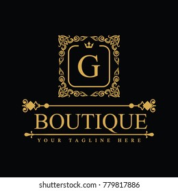 Luxury Logo template in vector for Restaurant, Royalty, Boutique, Cafe, Hotel, Heraldic, Jewelry, Fashion and other vector illustration