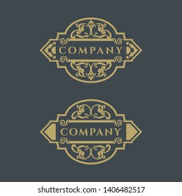 luxury logo template. vintage emblem.boutique.jewelery