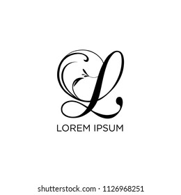 Luxury Logo With Uppercase L Letter Vector Design