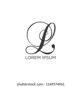 Luxury logo with uppercase L letter