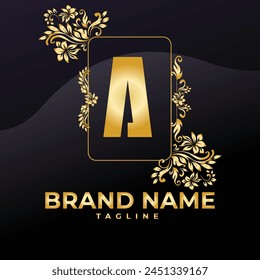 Vector con logotipo de lujo con el nombre de la empresa en un círculo. Logotipos para negocios de moda, flores, belleza. Este Último Es Un Logotipo .