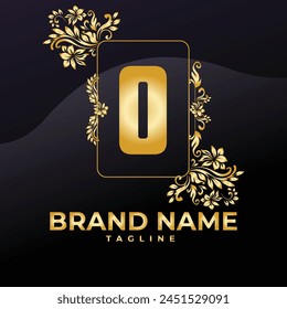 Luxury Logo Vector With Company name in a circle. Logos for fashion, flower, beauty business. Latter O Logo .