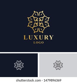 Luxury logo vector illustration. For any company logo, hotel logo, spa logo.