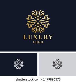 Luxury logo vector illustration. For any company logo, hotel logo, spa logo.
