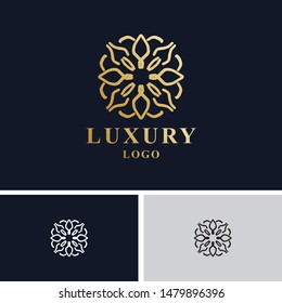 Luxury logo vector illustration. For any company logo, hotel logo, spa logo.