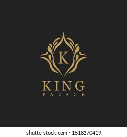 luxury logo in vector illustration. K.