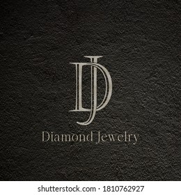 Luxury logo vector of premium quality with black texture.