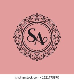 Luxury Logo vector template for Restaurant, Royalty Boutique, Cafe, Hotel Jewelry, Fashion. Letter floral monogram.
