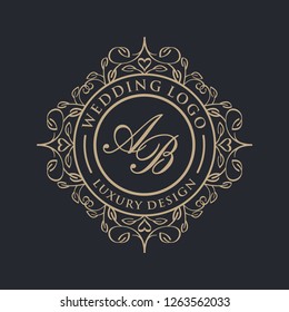 Luxury Logo Wedding Stock Vector (Royalty Free) 1263562033 | Shutterstock