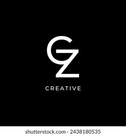 luxury logo,letter GZ logo,ZG,GZ ,Z G Abstract Letters Logo Monogram,Letters G Z, G , Z joint logo icon vector element,Alphabet GZ monogram logo.
