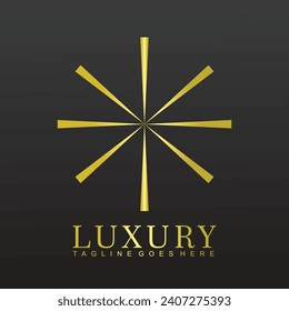 luxury logos, gold abstract ornaments, logo elements, innovative concept logo designs.