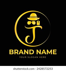 Luxury Logos template with Fashion Icon Latter J.