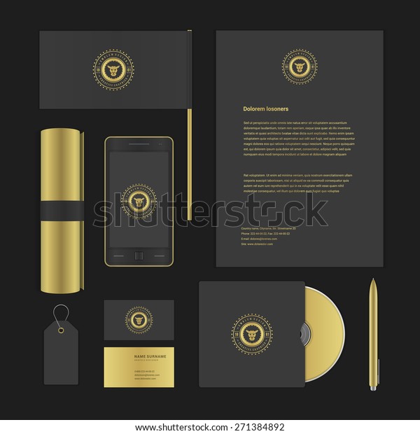 Luxury Logotype Prasentation Corporate Identity Template Stock Vektorgrafik Lizenzfrei