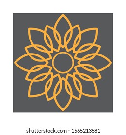 Luxury Logotype Shape Flower Antique Boutique Stock Vector