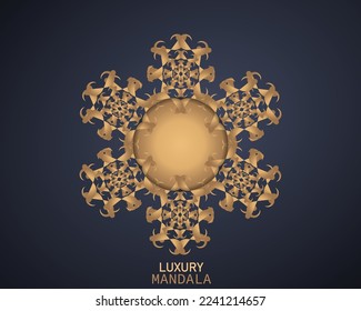 Luxury logotype in the shape of a flower for boutique. gold logo, flower. simple geometric sign. icons, business, invitations. Islam, arabic, Indian. retro. creative shape. luxury mandala.